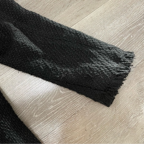 Mango Black Tweed Blazer Double Breasted Gold Buttons - Picture 11 of 12